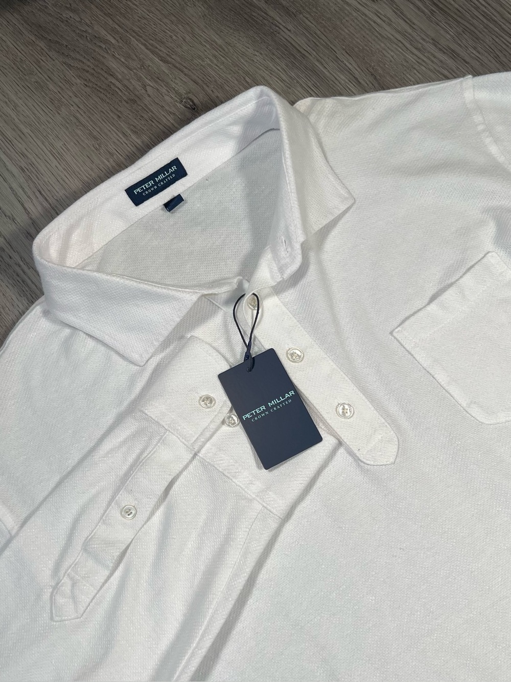 NWT $225 Peter Millar Crown Crafted Croxley Cotton Linen L/S Polo MS25XK33 XL